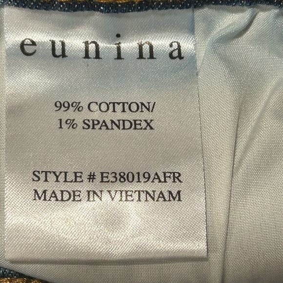 Cunina LuLu High Rise Cut Off Shortie Denim Distressed Frayed Jean Shorts  Sz M - Picture 5 of 5